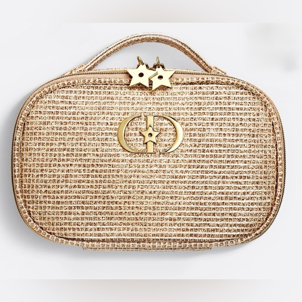 Dior Woven Gold Cosmetic Case